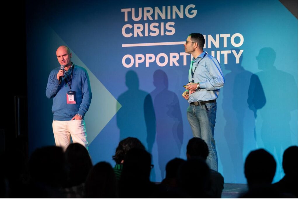 Sean Murphy (l) and Michele Soavi (r) on stage in London