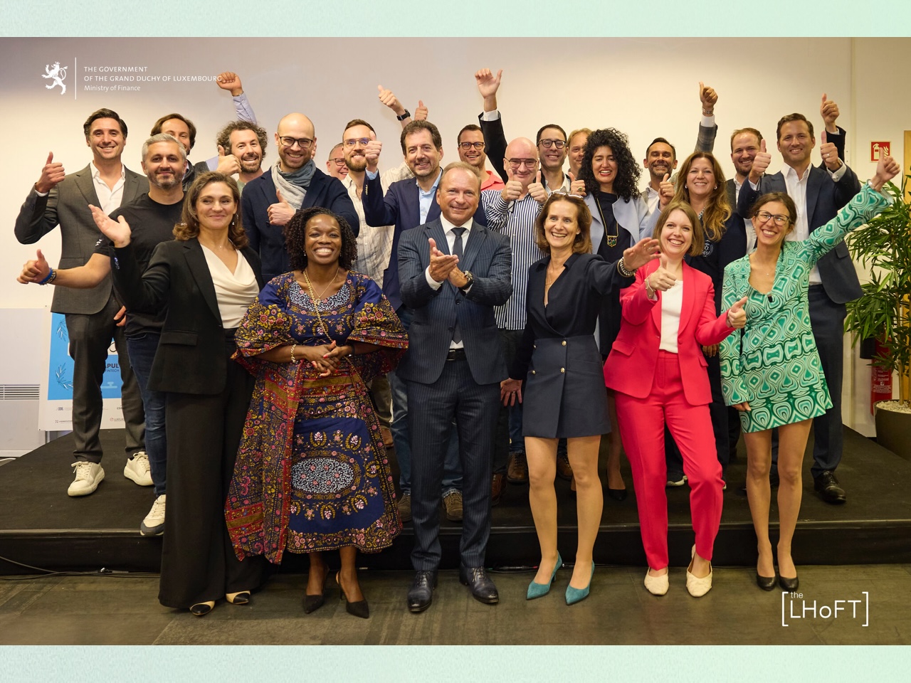 Green Fintech 2024 cohort members, organisers and H.E. Gilles Roth, Minister of Finance of Luxembourg